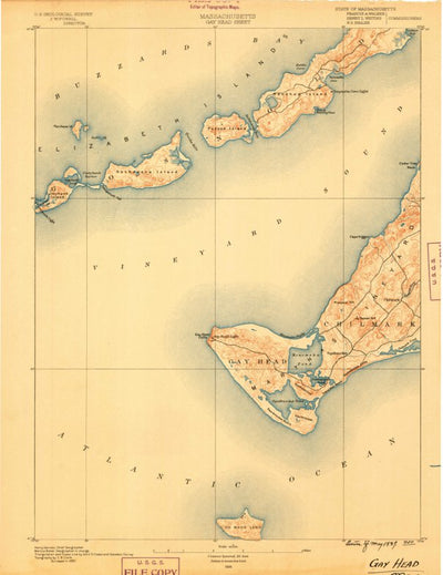 United States Geological Survey Gay Head, MA (1889, 62500-Scale) digital map