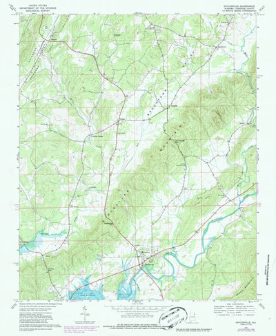 United States Geological Survey Gaylesville, AL (1967, 24000-Scale) digital map