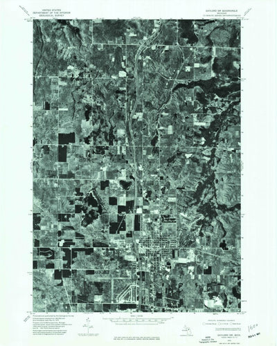 United States Geological Survey Gaylord, MI (1975, 24000-Scale) digital map