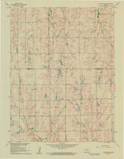 United States Geological Survey Gaylord SW, KS (1961, 24000-Scale) digital map