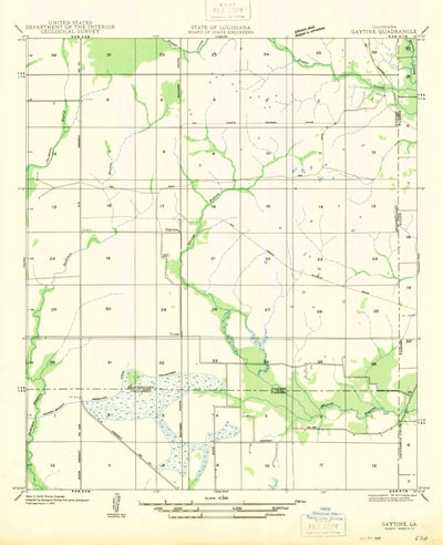 United States Geological Survey Gaytine, LA (1947, 31680-Scale) digital map