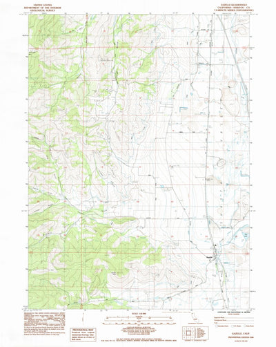 United States Geological Survey Gazelle, CA (1984, 24000-Scale) digital map