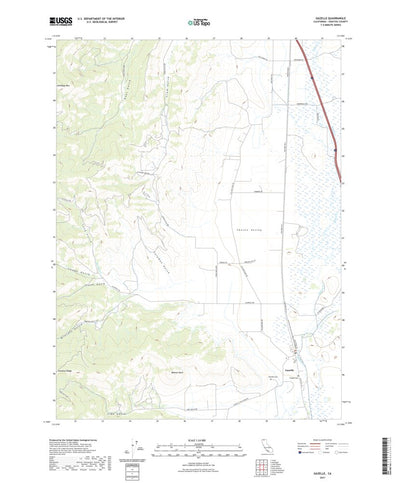 United States Geological Survey Gazelle, CA (2021, 24000-Scale) digital map