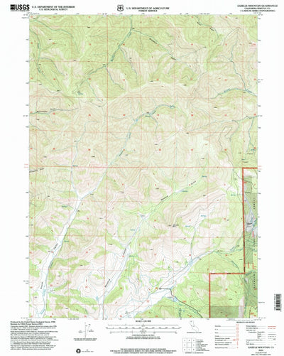 United States Geological Survey Gazelle Mountain, CA (2001, 24000-Scale) digital map