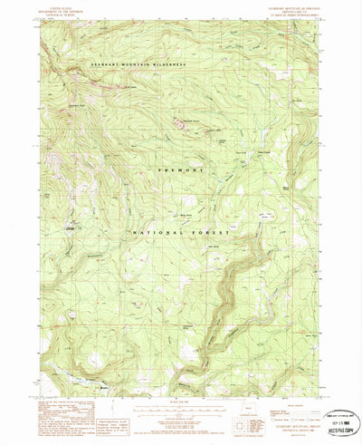 United States Geological Survey Gearhart Mountain, OR (1988, 24000-Scale) digital map