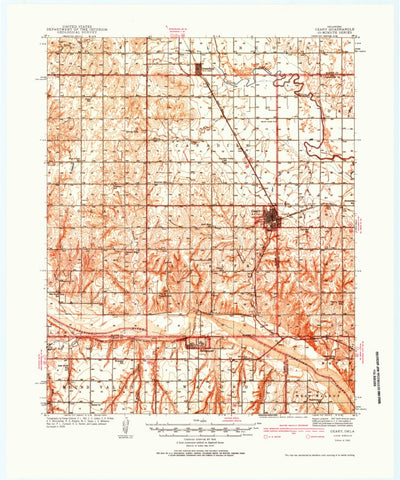 United States Geological Survey Geary, OK (1942, 62500-Scale) digital map