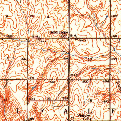United States Geological Survey Geary, OK (1942, 62500-Scale) digital map