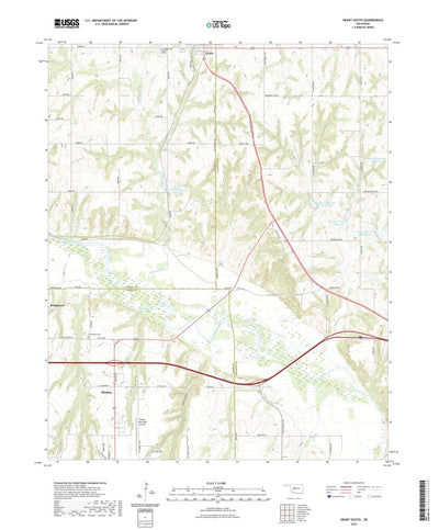 United States Geological Survey Geary South, OK (2022, 24000-Scale) digital map