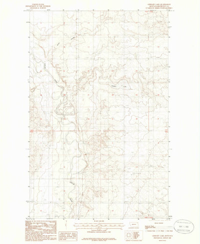 United States Geological Survey Geddart Lake, MT (1983, 24000-Scale) digital map