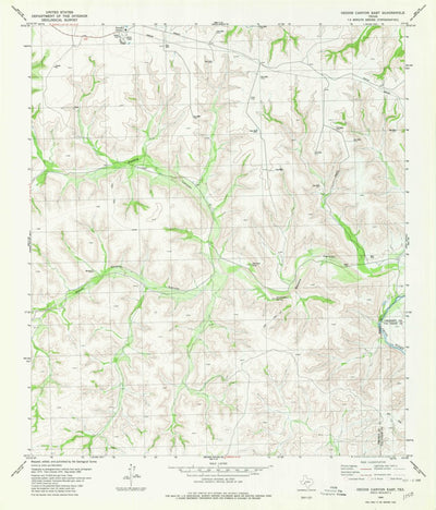 United States Geological Survey Geddis Canyon East, TX (1980, 24000-Scale) digital map