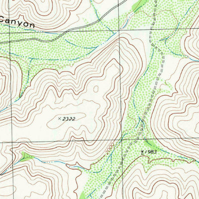 United States Geological Survey Geddis Canyon East, TX (1980, 24000-Scale) digital map