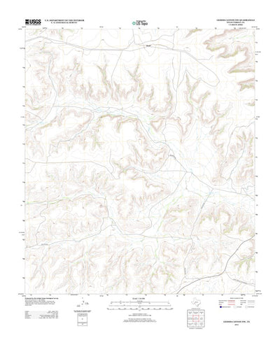 United States Geological Survey Geddis Canyon NW, TX (2012, 24000-Scale) digital map