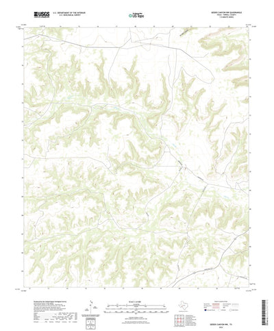 United States Geological Survey Geddis Canyon NW, TX (2022, 24000-Scale) digital map
