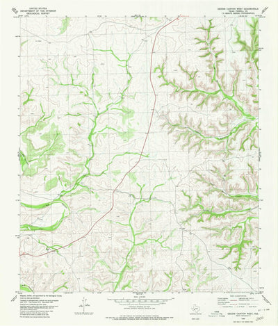 United States Geological Survey Geddis Canyon West, TX (1980, 24000-Scale) digital map