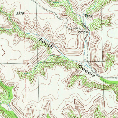 United States Geological Survey Geddis Canyon West, TX (1980, 24000-Scale) digital map