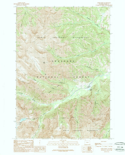 United States Geological Survey Geers Point, WY (1989, 24000-Scale) digital map