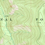 United States Geological Survey Gem Peak, MT-ID (1966, 24000-Scale) digital map