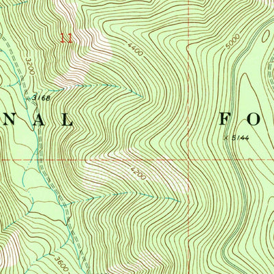 United States Geological Survey Gem Peak, MT-ID (1966, 24000-Scale) digital map