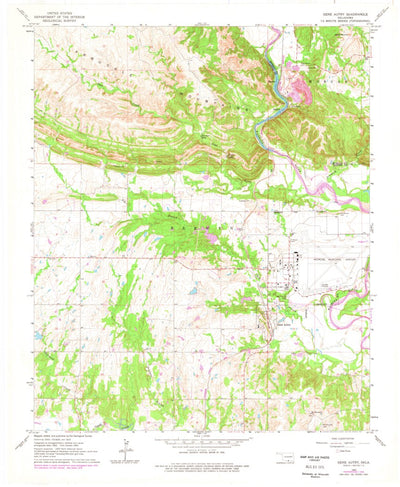 United States Geological Survey Gene Autry, OK (1964, 24000-Scale) digital map