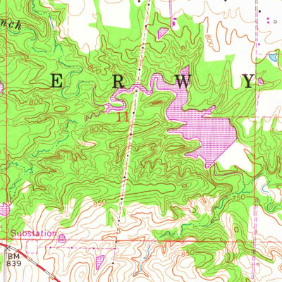United States Geological Survey Gene Autry, OK (1964, 24000-Scale) digital map