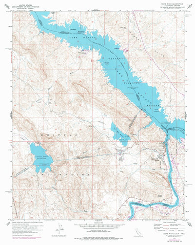 United States Geological Survey Gene Wash, CA-AZ (1959, 24000-Scale) digital map