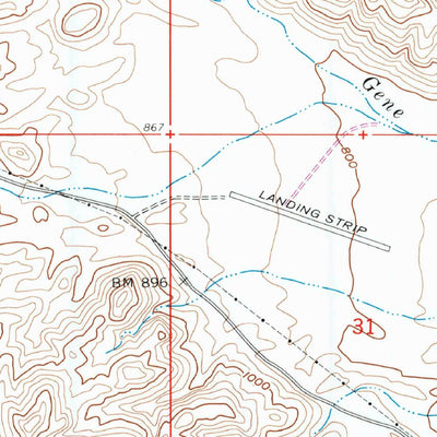 United States Geological Survey Gene Wash, CA-AZ (1959, 24000-Scale) digital map