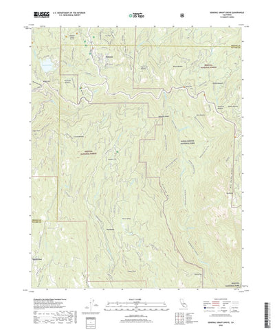 United States Geological Survey General Grant Grove, CA (2018, 24000-Scale) digital map
