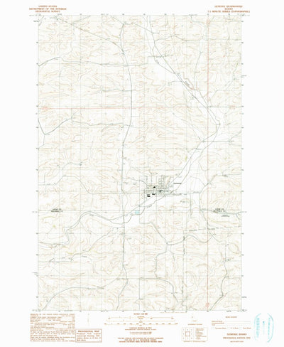 United States Geological Survey Genesee, ID (1990, 24000-Scale) digital map
