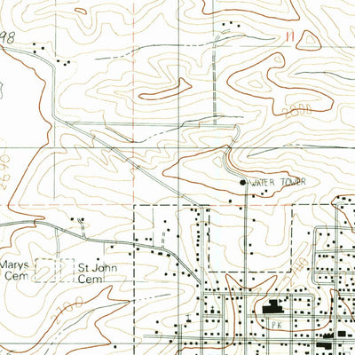 United States Geological Survey Genesee, ID (1990, 24000-Scale) digital map