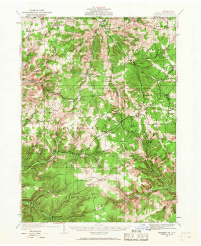 United States Geological Survey Genesee, PA-NY (1932, 62500-Scale) digital map