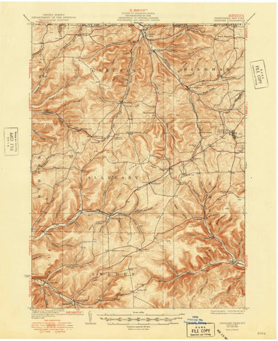 United States Geological Survey Genesee, PA-NY (1937, 62500-Scale) digital map
