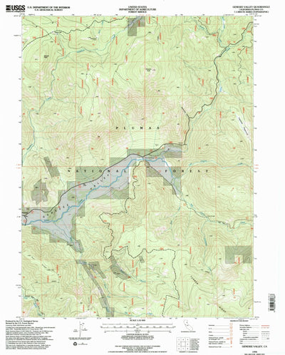 United States Geological Survey Genesee Valley, CA (1994, 24000-Scale) digital map