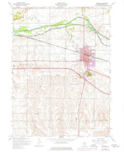 United States Geological Survey Geneseo, IL (1953, 24000-Scale) digital map