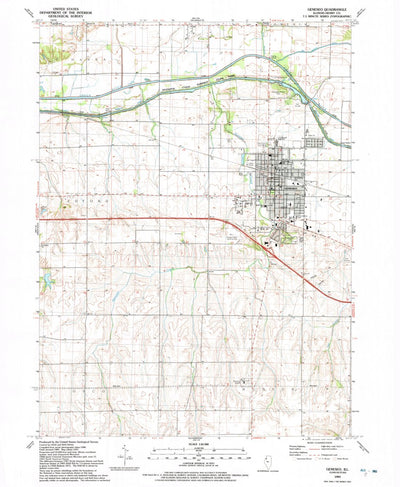 United States Geological Survey Geneseo, IL (1991, 24000-Scale) digital map