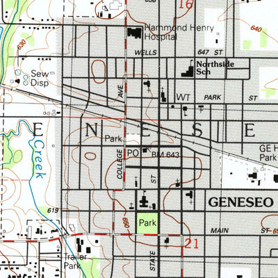 United States Geological Survey Geneseo, IL (1991, 24000-Scale) digital map