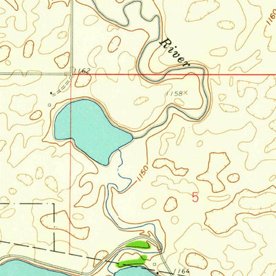 United States Geological Survey Geneseo, ND (1958, 24000-Scale) digital map