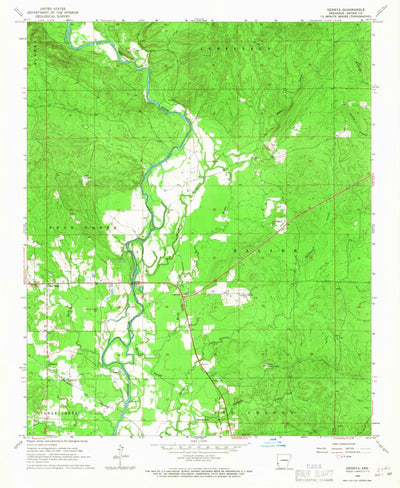 United States Geological Survey Geneva, AR (1966, 24000-Scale) digital map