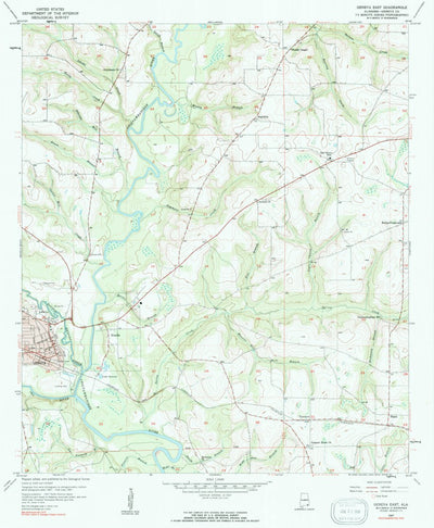 United States Geological Survey Geneva East, AL (1957, 24000-Scale) digital map