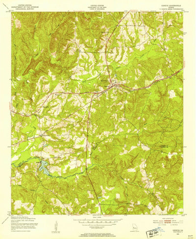 United States Geological Survey Geneva, GA (1950, 24000-Scale) digital map