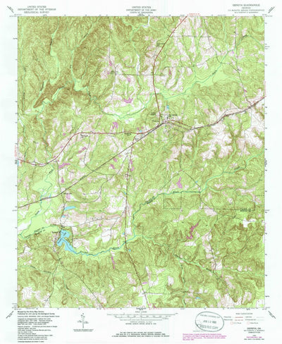 United States Geological Survey Geneva, GA (1955, 24000-Scale) digital map