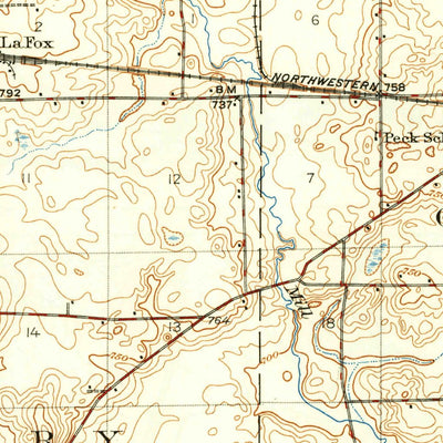United States Geological Survey Geneva, IL (1932, 62500-Scale) digital map
