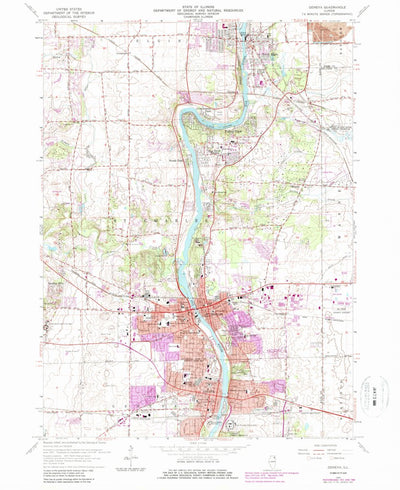 United States Geological Survey Geneva, IL (1964, 24000-Scale) digital map