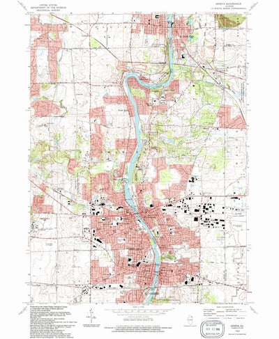 United States Geological Survey Geneva, IL (1993, 24000-Scale) digital map