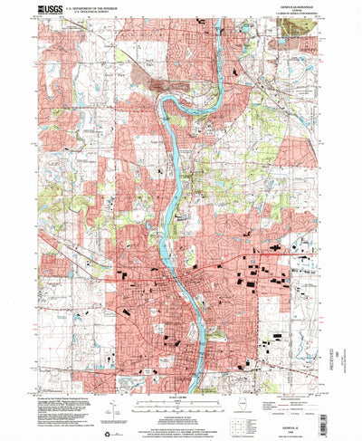United States Geological Survey Geneva, IL (1998, 24000-Scale) digital map