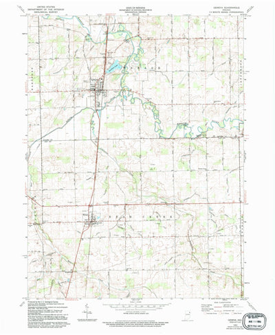 United States Geological Survey Geneva, IN (1962, 24000-Scale) digital map