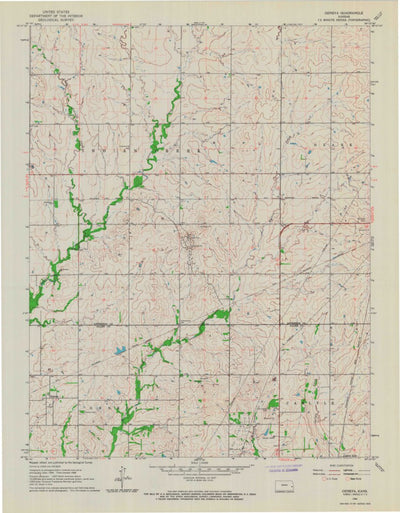 United States Geological Survey Geneva, KS (1966, 24000-Scale) digital map