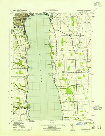 United States Geological Survey Geneva South, NY (1943, 31680-Scale) digital map