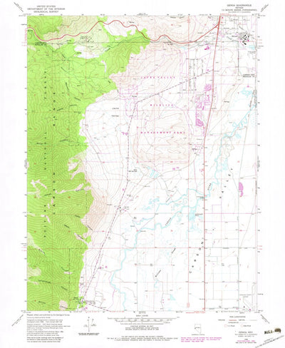 United States Geological Survey Genoa, NV (1968, 24000-Scale) digital map