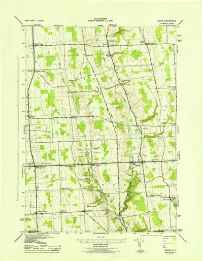 United States Geological Survey Genoa, NY (1943, 31680-Scale) digital map