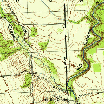 United States Geological Survey Genoa, NY (1943, 31680-Scale) digital map